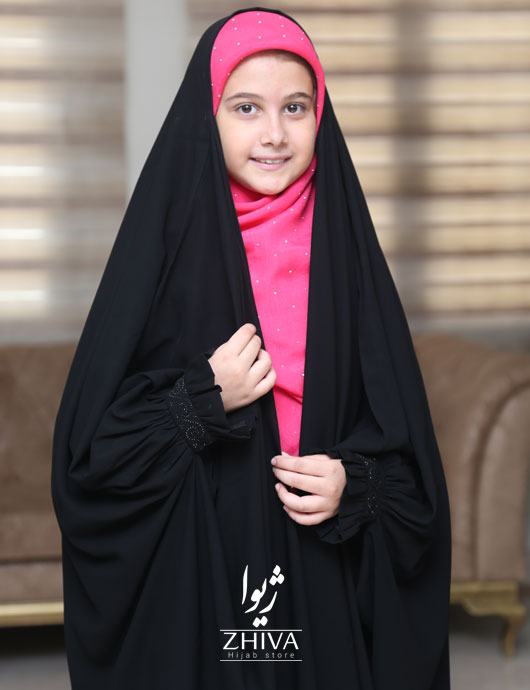 چادر عربی آستین فانتزی ساناز بچگانه
