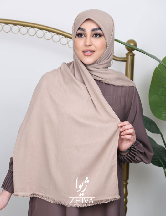 شال نخی كجراه بژ