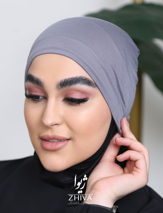 کلاه حجاب بند دار طوسی
