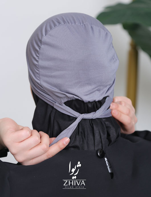 کلاه حجاب بند دار طوسی