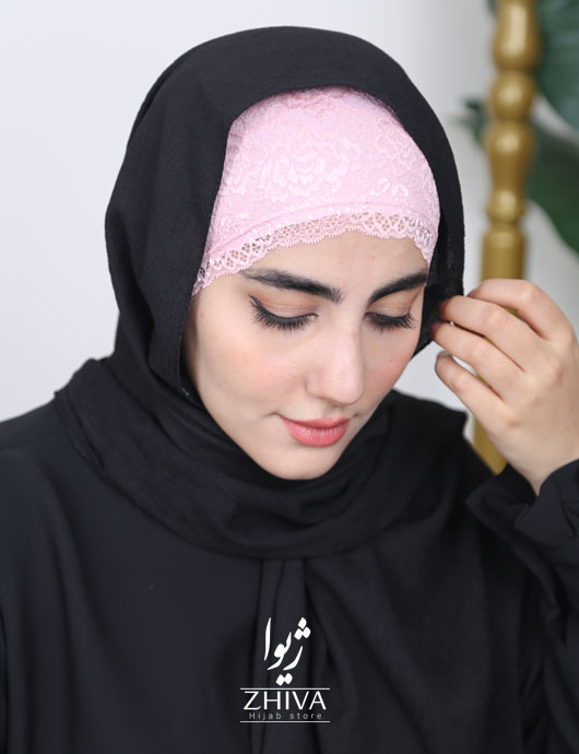 هد سر توری حجاب صورتی
