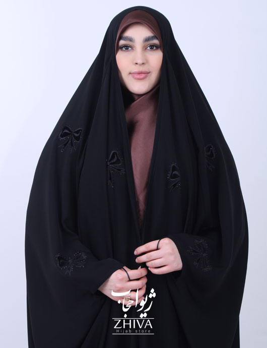 چادر عربی گلدوزی پاپيون پراکنده