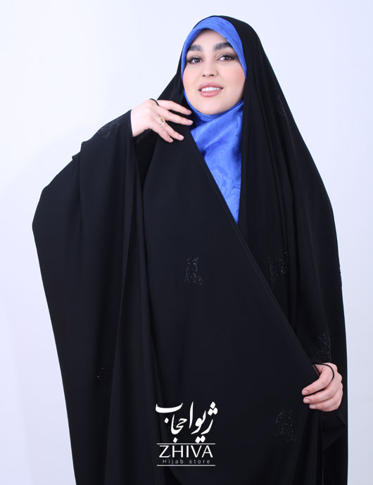 چادر عربی نگین پروانه پراکنده	 ندا