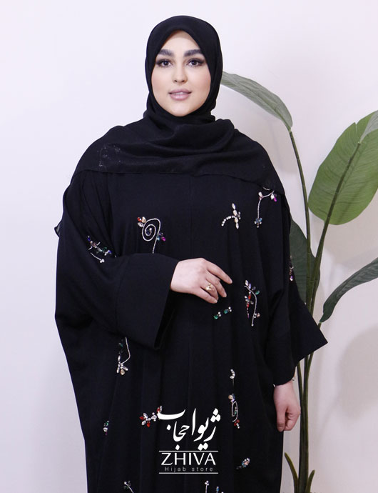 عبا جواهردوزی دوتيكه شاه بانو نقره ای