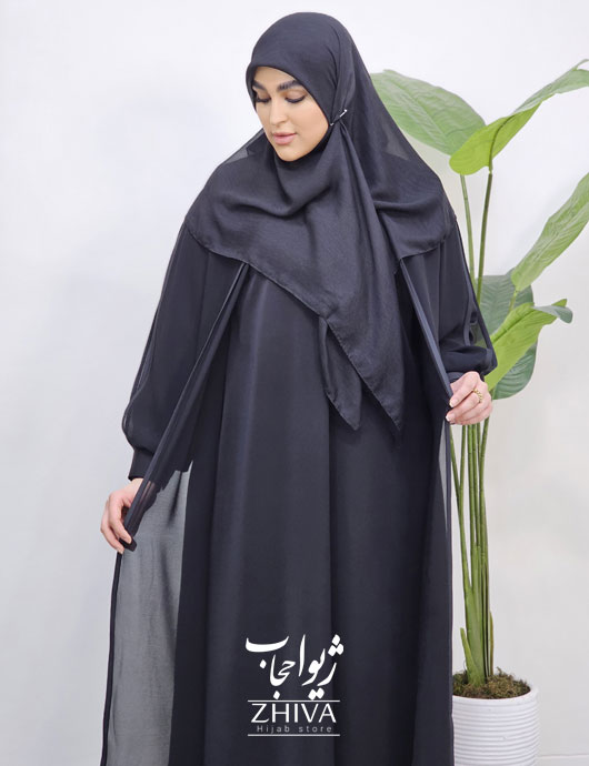 عبای دولايه جانان نوار مشكی