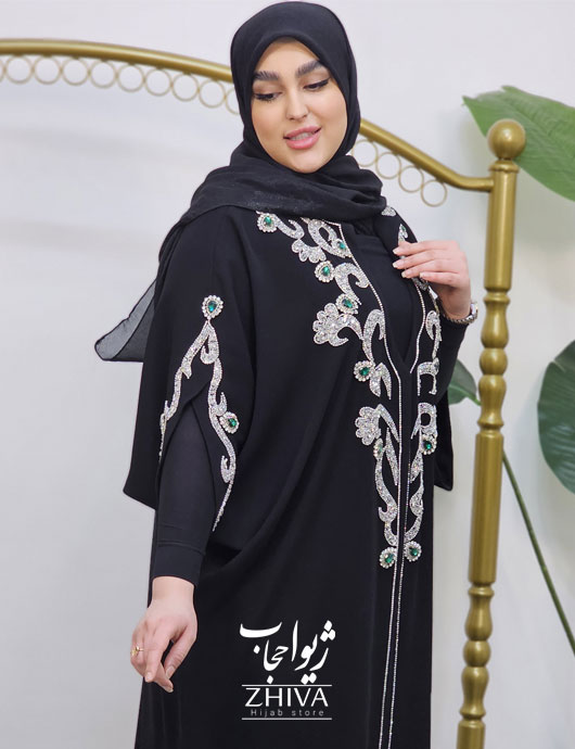 عبا جواهردوزی دوتيكه شاه بانو نقره ای