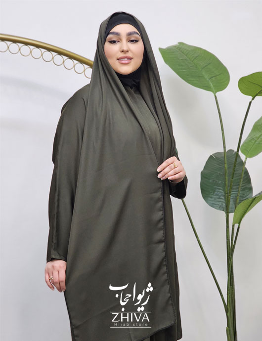 چادر ميزبان شالدار سبز خزه ای