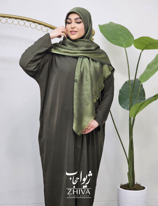 چادر ميزبان شالدار سبز خزه ای
