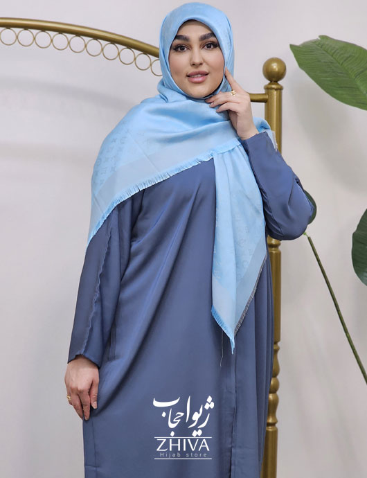 چادر ميزبان شالدار آبی اطلسی