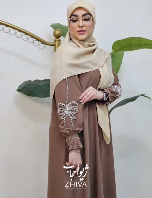 عبا افرا جواهردوزی پاپيون نسكافه ای