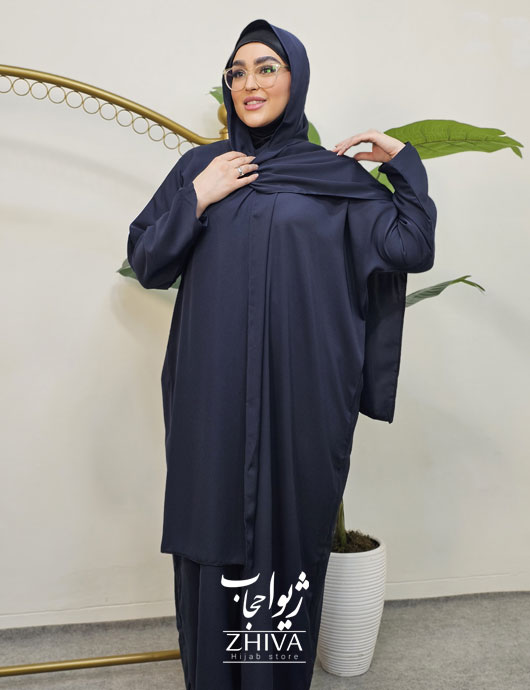 چادر ميزبان شالدار سرمه ای
