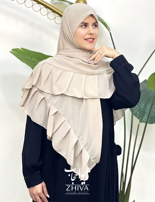 روسری کش دار مریم چین دار استخوانی