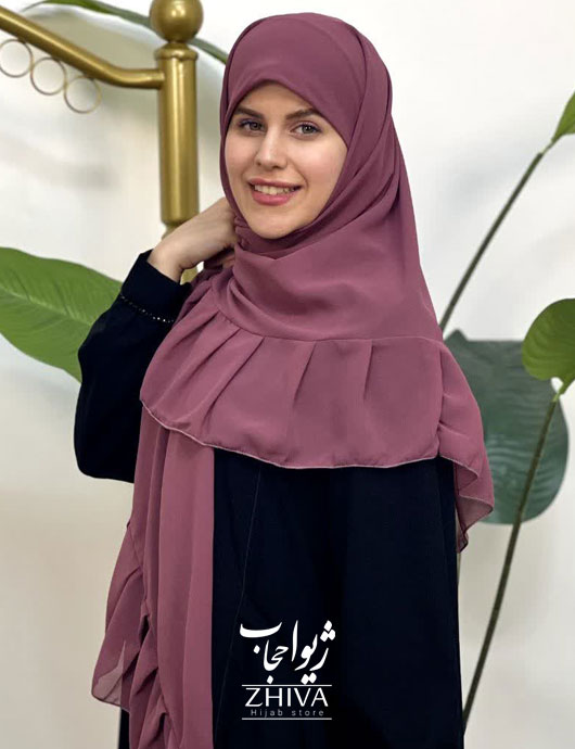 روسری کش دار مریم چین دار پوست پيازی