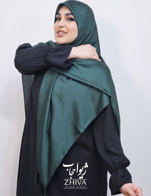 روسری كريستال سبز منقوله دار