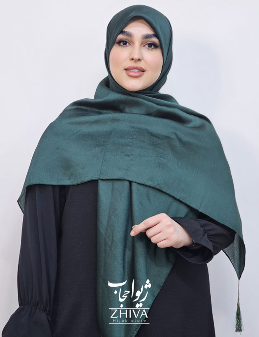 روسری كريستال سبز منقوله دار