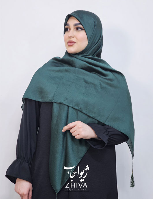 روسری كريستال سبز منقوله دار
