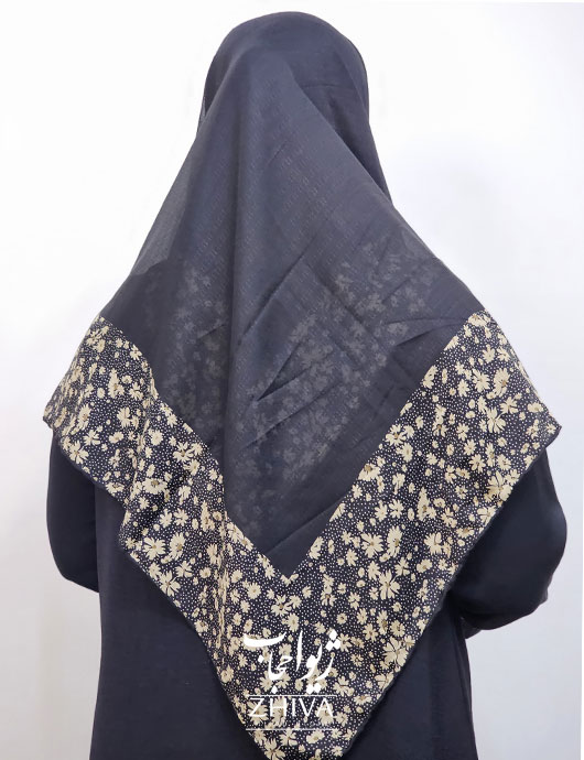 روسری نخی حاشيه طرح دار