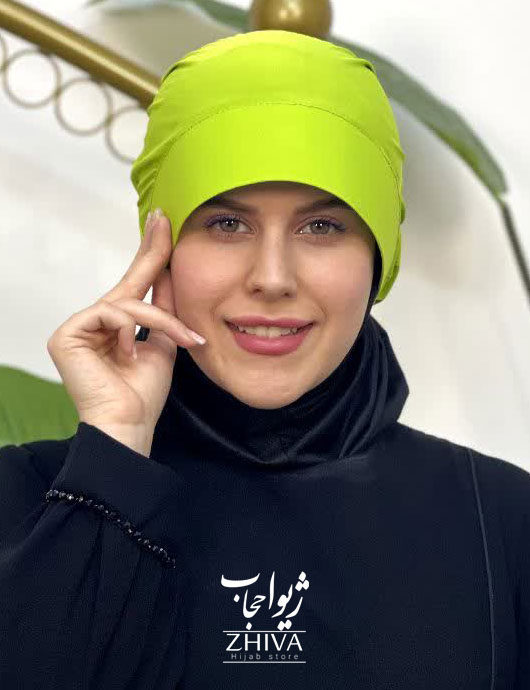 کلاه نقاب حجاب سبز روشن