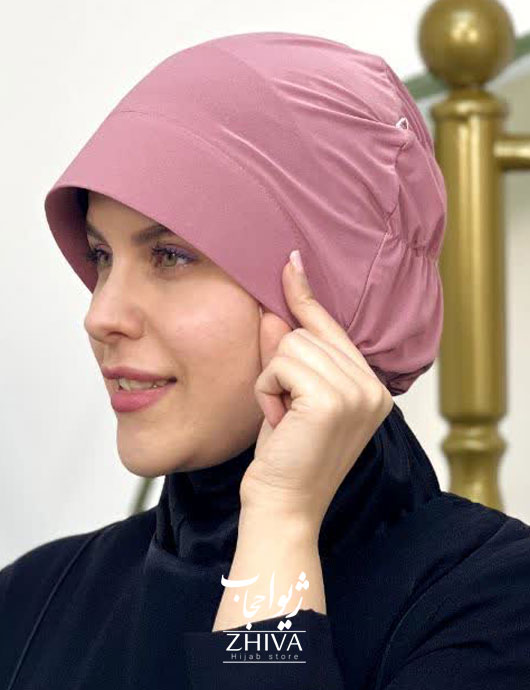 کلاه نقاب حجاب صورتی