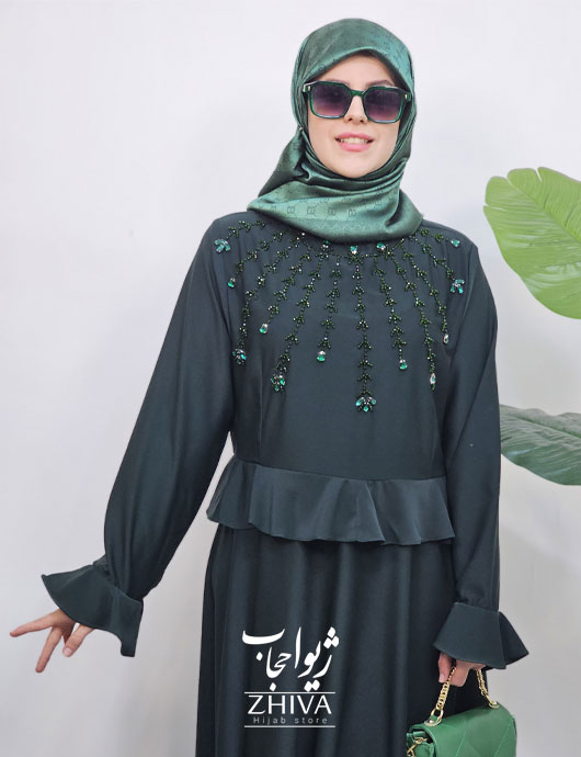 عبای جواهردوزی خورشيد سبز