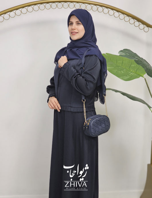كت و سارافون آذين ساتن جوليا سرمه ای