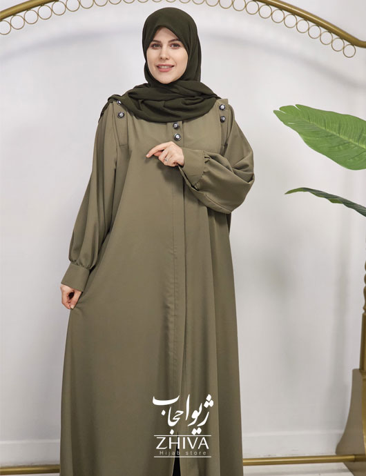 عبای آسنات طوسی سبز