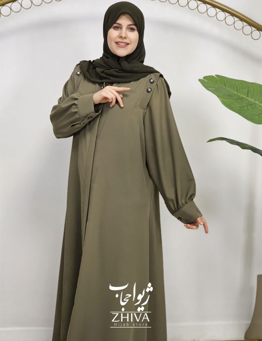 عبای آسنات طوسی سبز