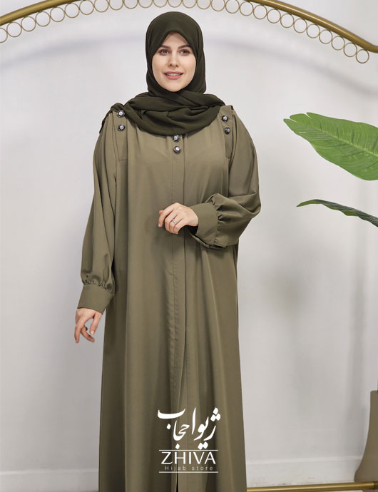 عبای آسنات طوسی سبز