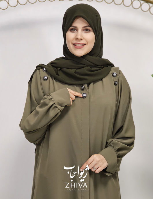 عبای آسنات طوسی سبز