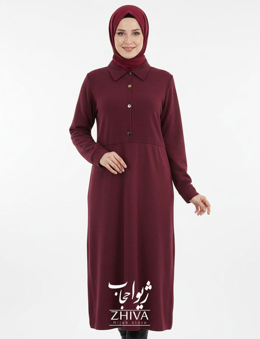 مانتو مخمل كبريتی زرشكی