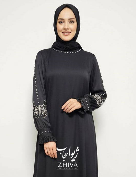 افرا پروانه جواهردوزی مشكی