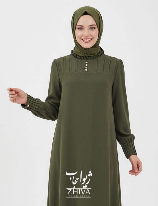 عبا گیسو پیراهنی سبز