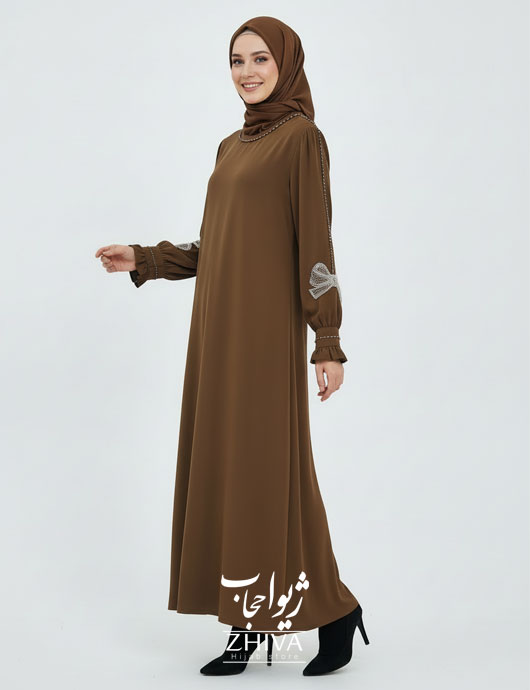 عبا پاپيون جواهردوزی شتری