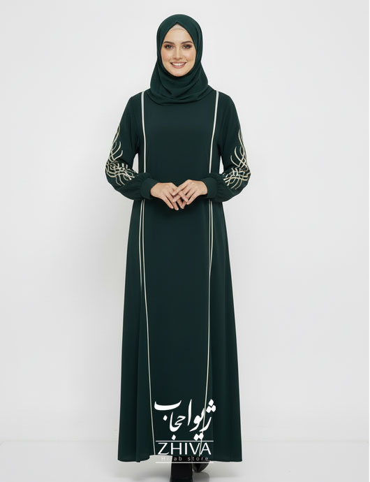 مانتو عبایی ترنم گلدوزی
