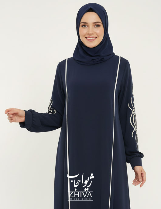 مانتو عبایی ترنم گلدوزی
