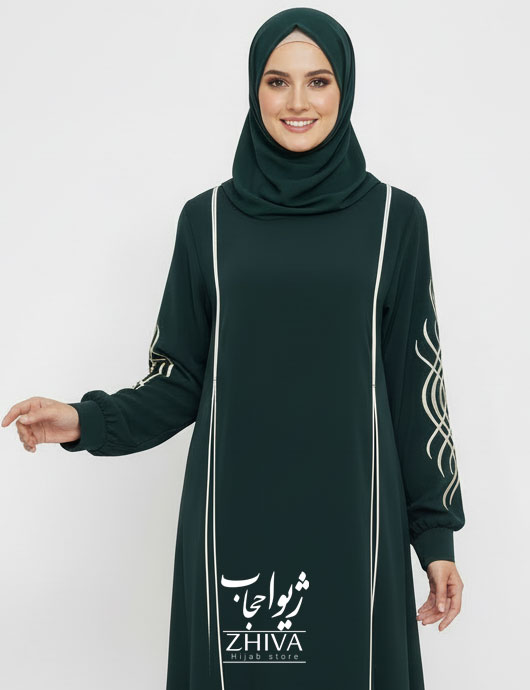 مانتو عبایی ترنم گلدوزی