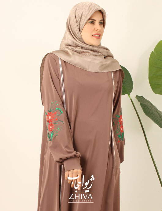 مانتو عبایی ترنم گلدوزی