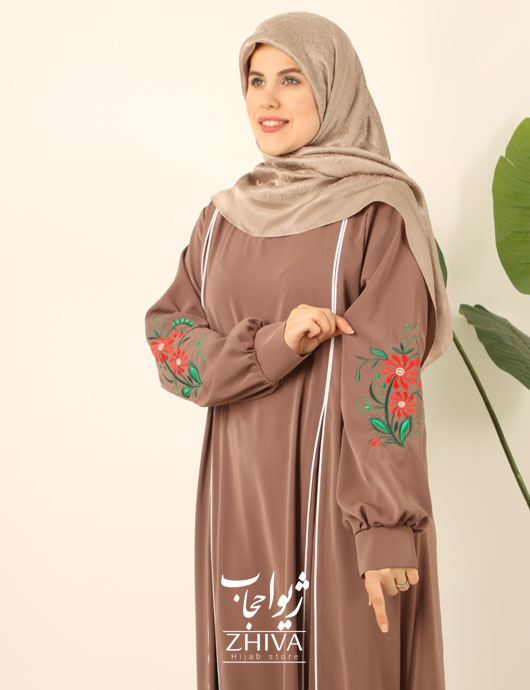 مانتو عبایی ترنم گلدوزی