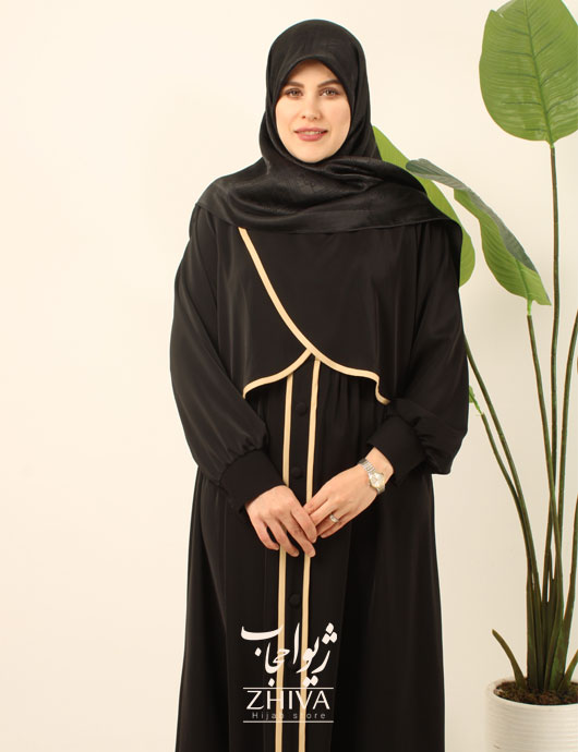 عبا لاله نواردوزی پیراهنی مشكی