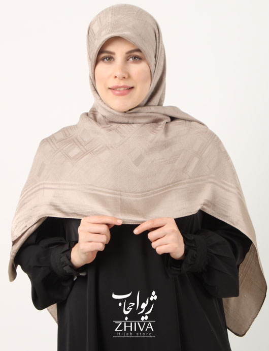 روسری لمه چارخونه دوردوخت قواره 140 كد 22