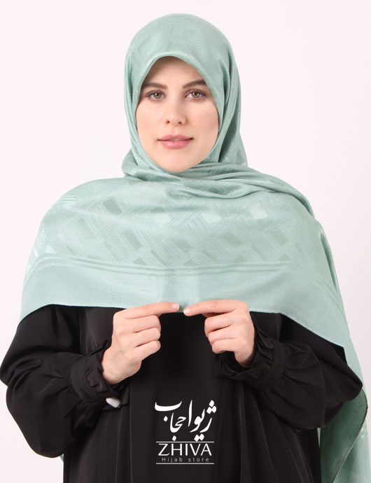 روسری لمه چارخونه دوردوخت قواره 140 كد 24
