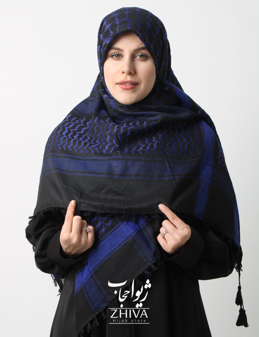 چفیه عراقی آبی