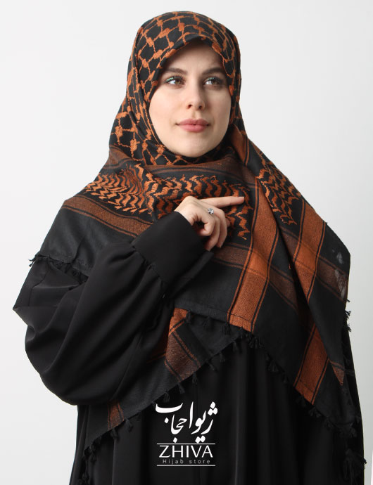 چفیه مشکی نارنجی