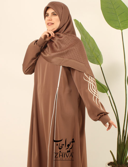 مانتو عبایی ترنم گلدوزی