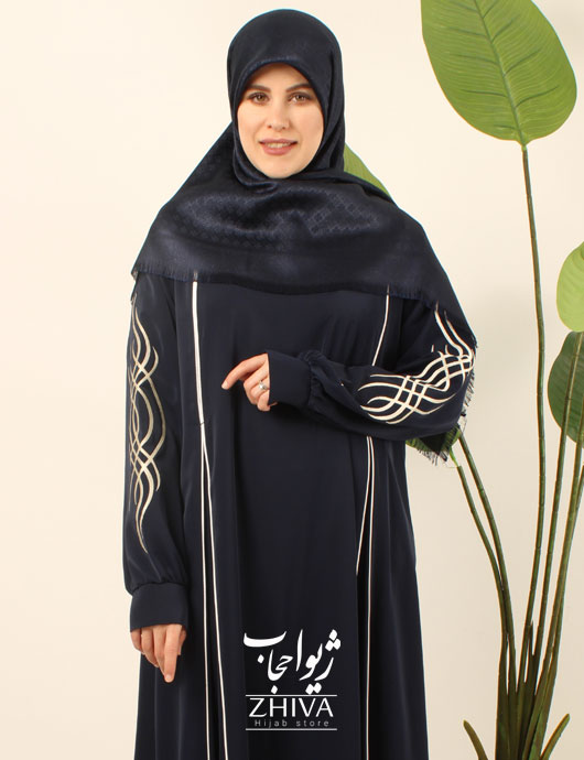 مانتو عبایی ترنم گلدوزی