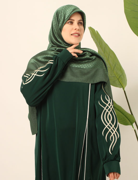 مانتو عبایی ترنم گلدوزی