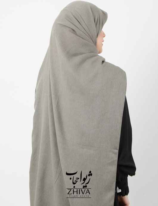 شال نخی طوسی سبز