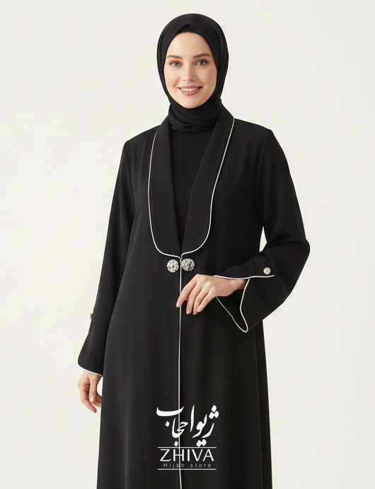 مانتو عبایی آهو مشكی