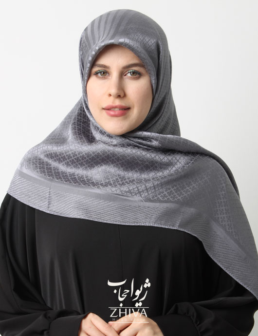 روسری لمه چارخونه ريز دوردوخت قواره 120 كد 5