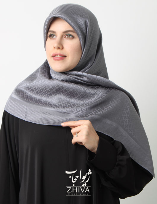 روسری لمه چارخونه ريز دوردوخت قواره 120 كد 5